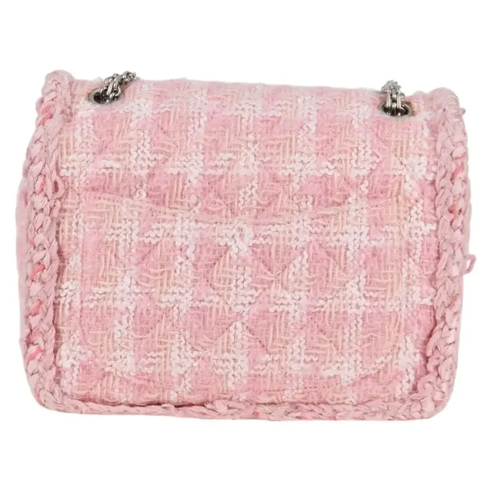 Chanel Tweed Chain Matelasse 23 Shoulder Bag Pink